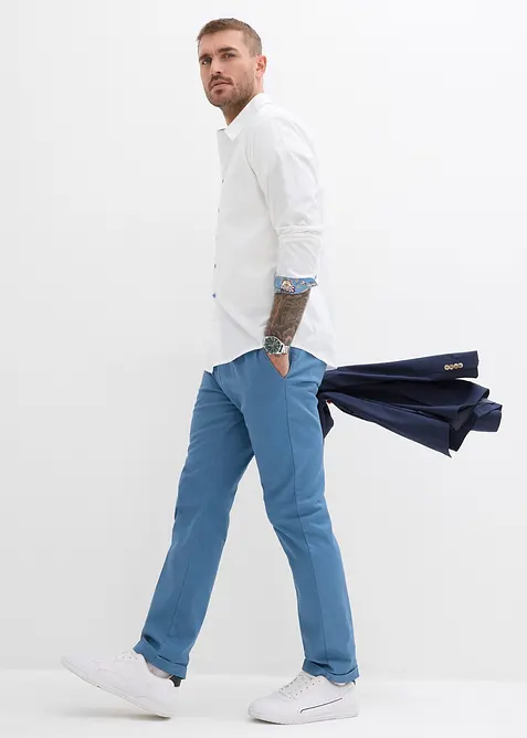 Chemise habillée 100% coton à détails contrastants, regular, bonprix