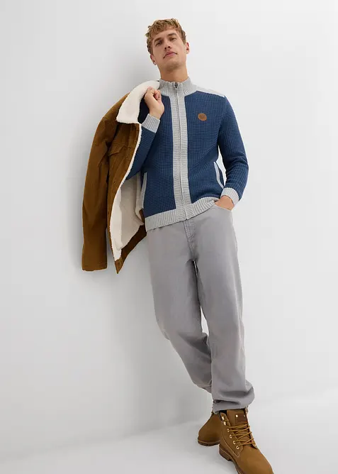 Veste en grosse maille à col montant, bonprix