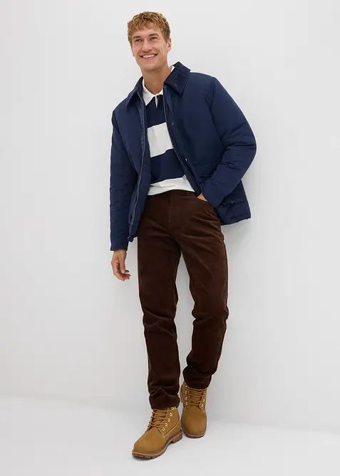 Pantalon en velours côtelé extensible et confortable, Slim, bonprix