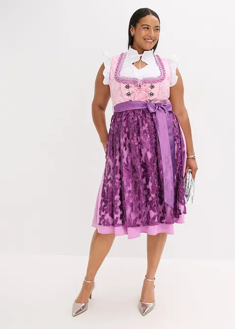 Dirndl avec tablier à sequins (ens. 2 pces), bonprix