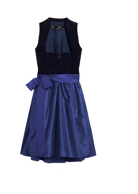 Dirndl avec corsage en velours et tablier en satin, bonprix
