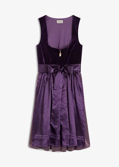 Dirndl avec velours en longueur midi (ens. 2 pces), bonprix