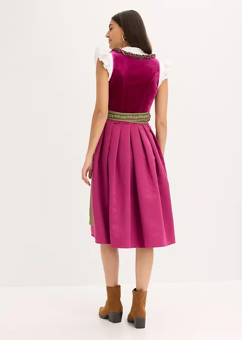 Dirndl avec velours, longueur midi (ens. 2 pces), bonprix