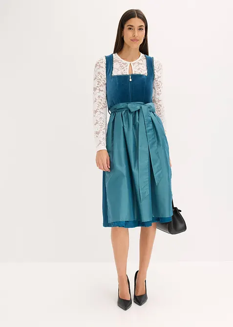 Dirndl avec velours en longueur midi (ens. 2 pces), bonprix