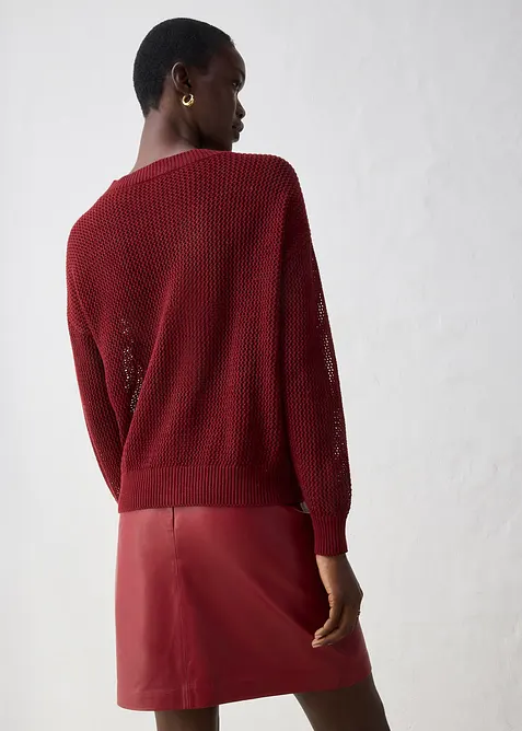 Gilet en maille ajourée, bonprix