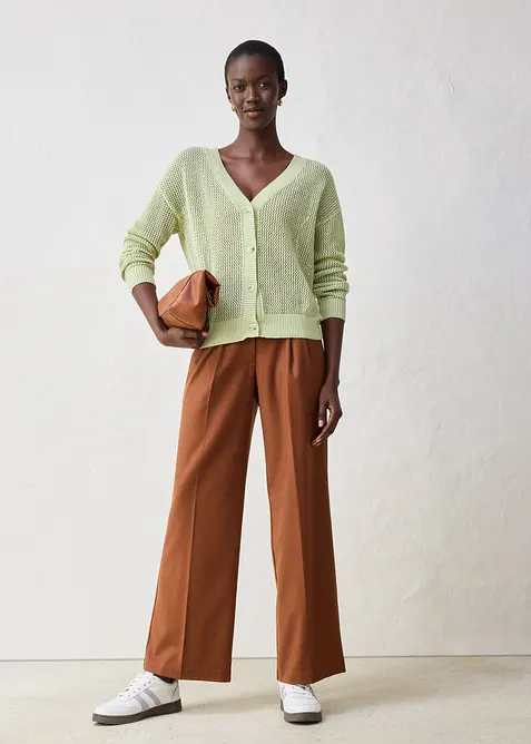 Gilet en maille ajourée, bonprix