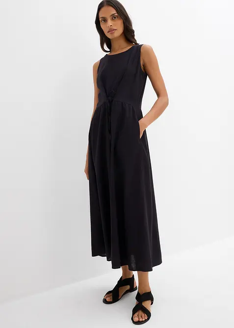 Robe longue en léger mélange de lin et viscose, bonprix