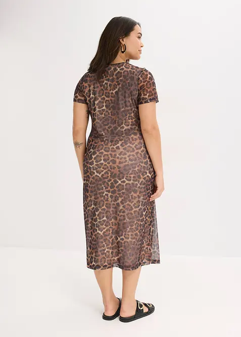 Robe midi en mesh doux, bonprix