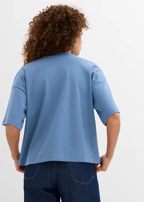 T-shirt court et oversize en coton &eacute;pais, bonprix