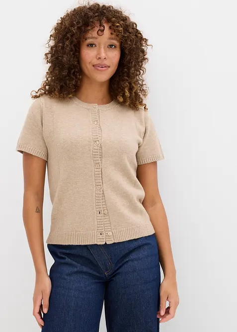 Gilet manches courtes en maille, bonprix