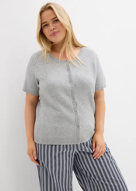 Gilet manches courtes en maille, bonprix