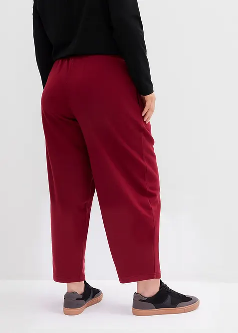 Pantalon barrel en molleton 100% coton, bonprix