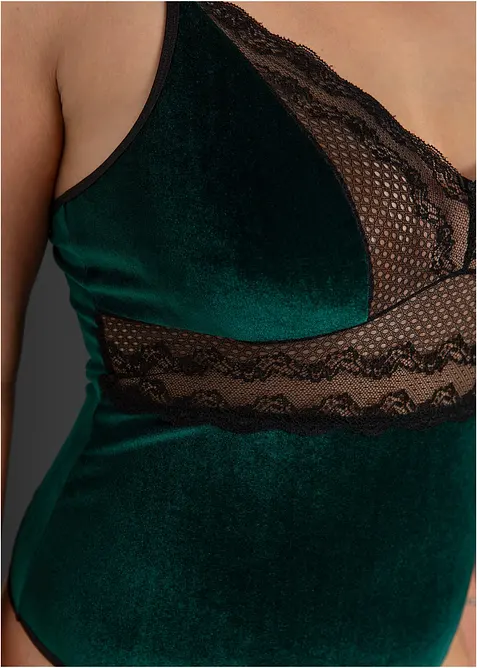 Body en velours ouvert, bonprix