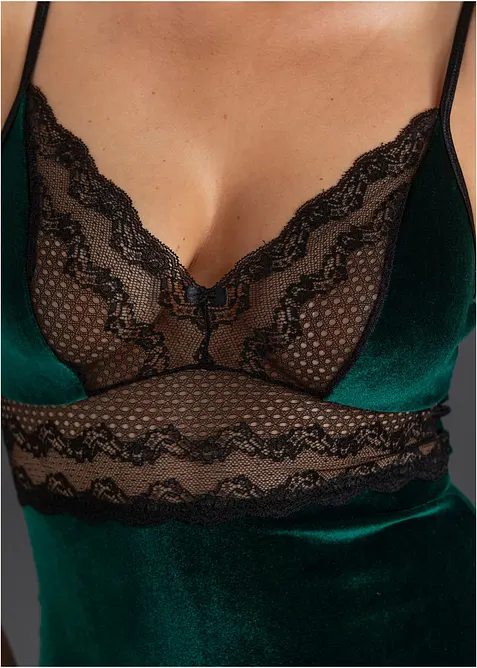 Body en velours ouvert, bonprix