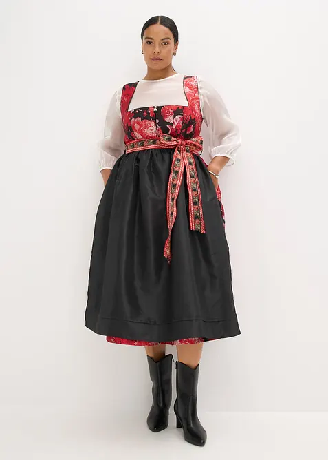 Dirndl avec tablier brodé (ens. 2 pces), bonprix