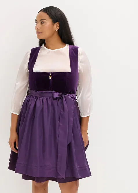 Dirndl avec velours en longueur midi (ens. 2 pces), bonprix