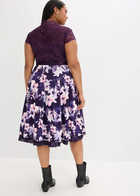 Dirndl avec broderie et jupe en velours (ens. 2 pces), bonprix