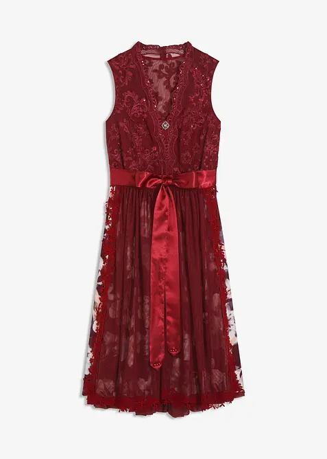 Dirndl avec broderie et jupe en velours (ens. 2 pces), bonprix