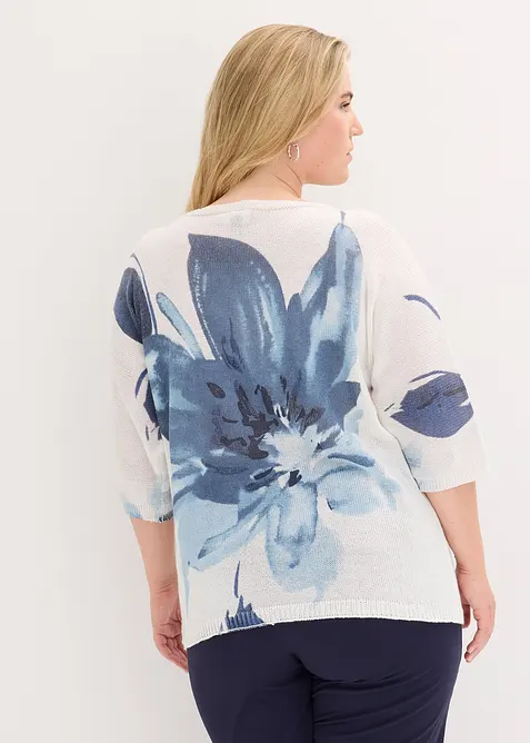 Pull à imprimé floral, bonprix