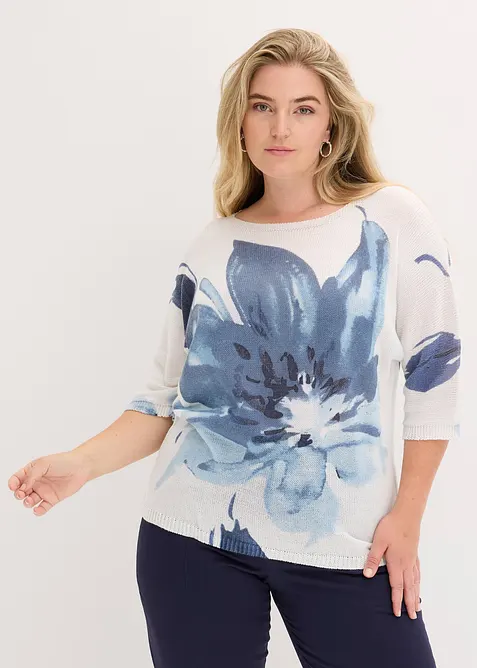 Pull à imprimé floral, bonprix