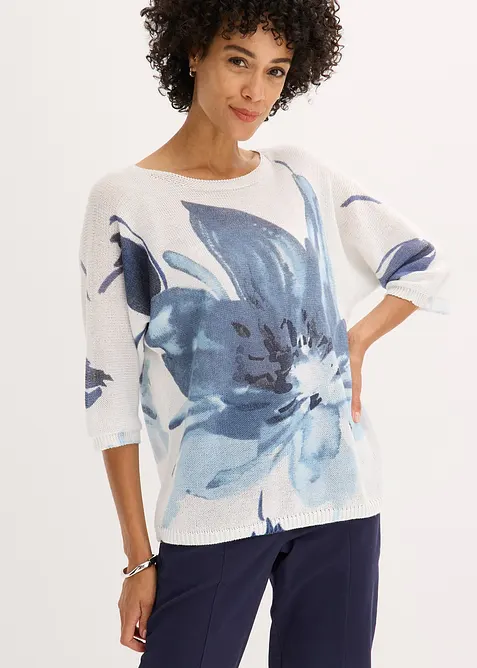 Pull à imprimé floral, bonprix