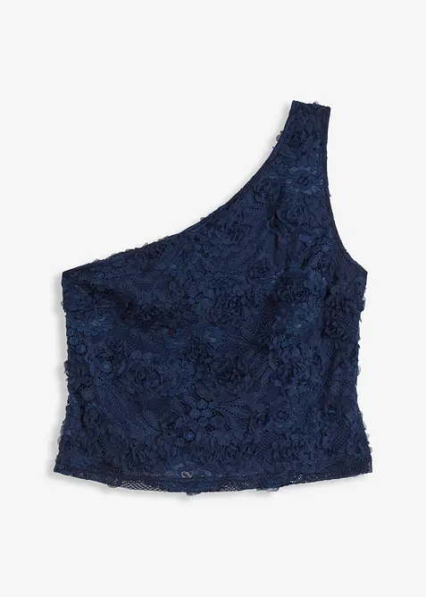 Top brodé une épaule, bonprix