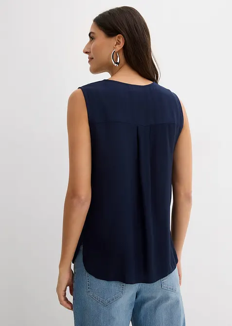 Blouse sans manches en viscose douce, bonprix
