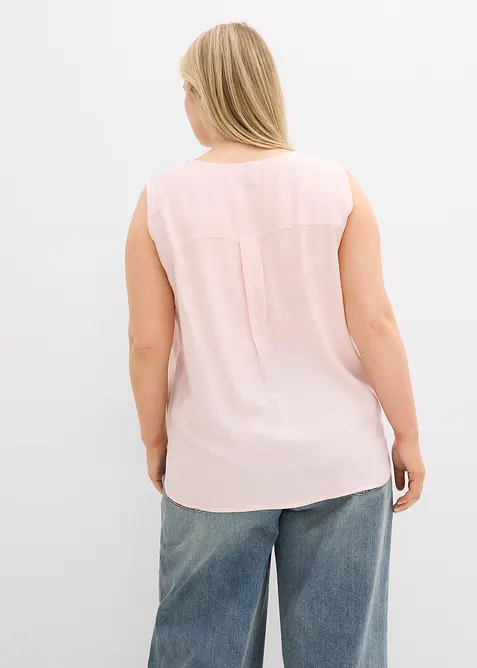 Blouse sans manches en viscose douce, bonprix