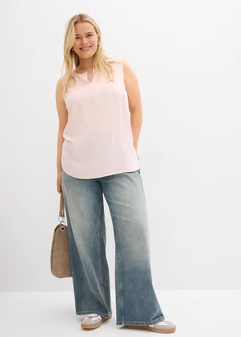 Blouse sans manches en viscose douce, bonprix