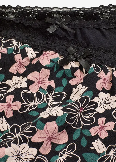 Lot de 4 slips coton taille haute, bonprix