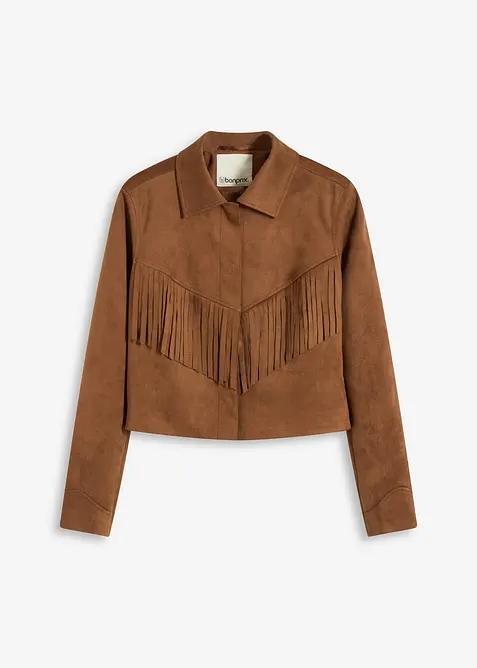 Veste en suédine à franges, bonprix