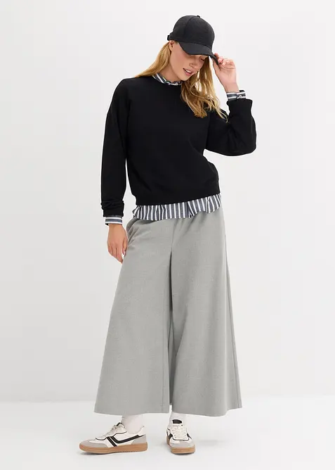 Sweat oversize court 100% coton, bonprix