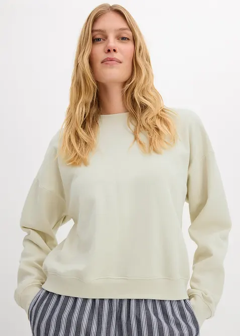 Sweat oversize court 100% coton, bonprix