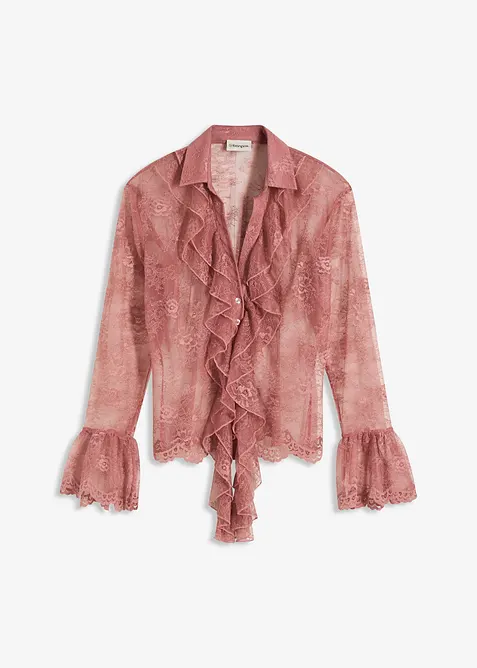 Blouse à dentelle tendance, bonprix