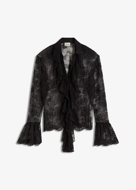 Blouse à dentelle tendance, bonprix