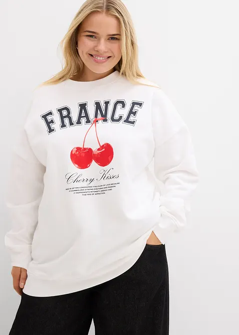Sweat oversize 100% coton, bonprix