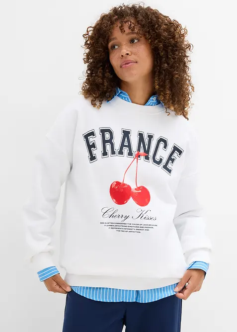 Sweat oversize 100% coton, bonprix