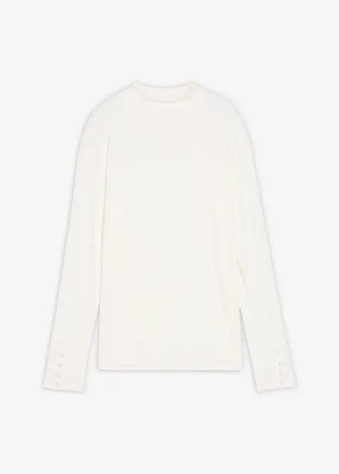 T-shirt manches longues côtelé, bonprix