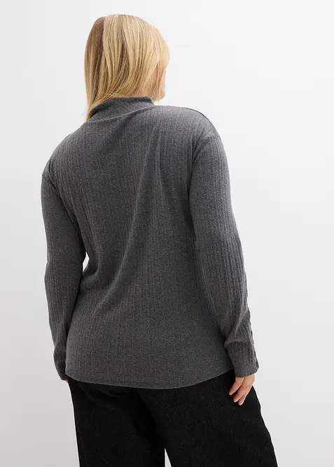 T-shirt manches longues côtelé, bonprix