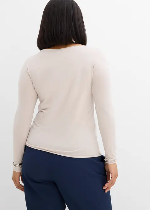 T-shirt manches longues en tissu léger, bonprix