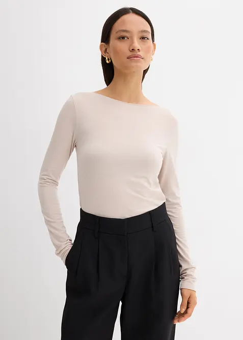 T-shirt manches longues en tissu léger, bonprix