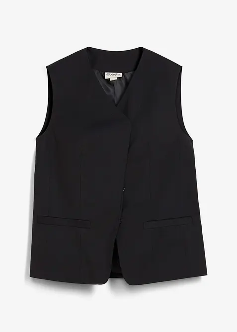 Gilet sans manches long à texture twill, bonprix