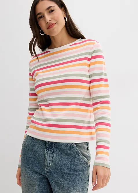 T-shirt manches longues 100% coton, bonprix