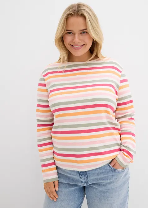 T-shirt manches longues 100% coton, bonprix