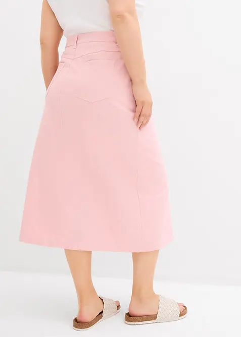 Jupe midi en twill, bonprix