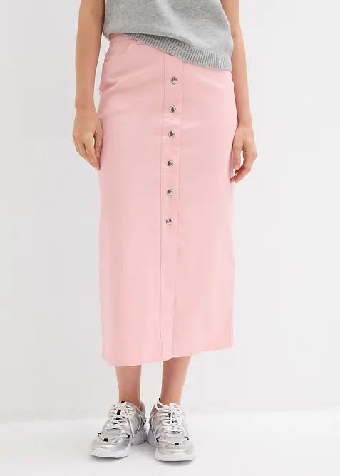 Jupe midi en twill, bonprix