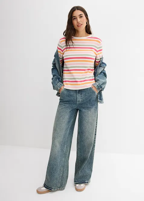 T-shirt manches longues 100% coton, bonprix