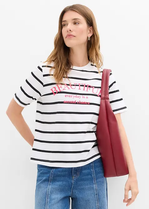 T-shirt rayé 100% coton, bonprix