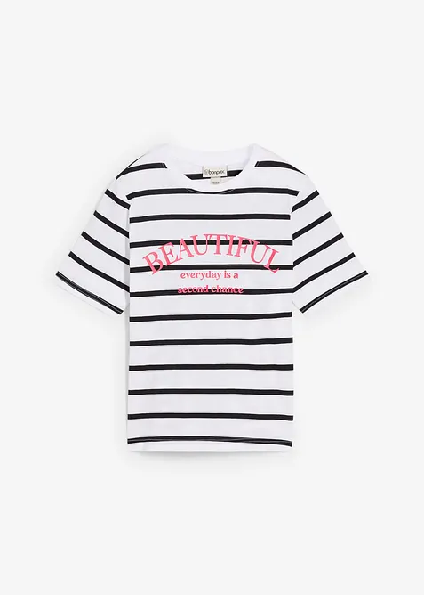 T-shirt rayé 100% coton, bonprix