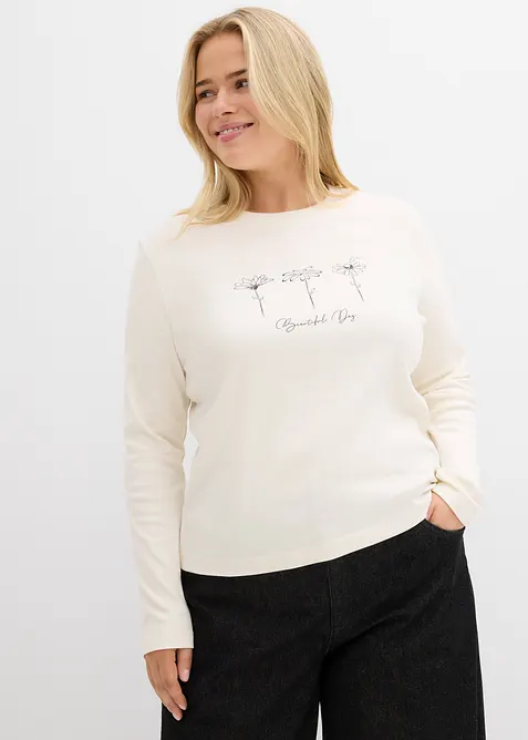 T-shirt manches longues 100% coton, bonprix